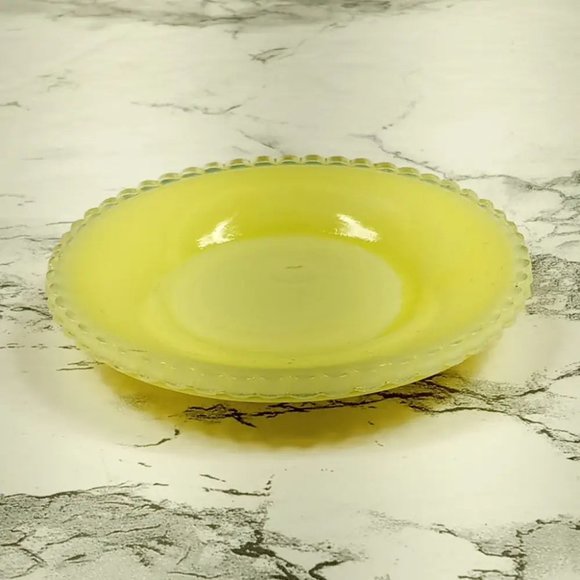 Degenhart Glass Ohio Salt Cellar Saucer Paperweight Trinket Vtg - Picture 3 of 11